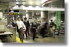 asia, exit, horizontal, japan, slow exposure, subway, photograph