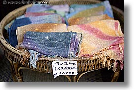 asia, colorful, hankerchiefs, horizontal, japan, photograph