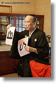 asia, calligraphers, calligraphy, japan, lecture, people, vertical, photograph