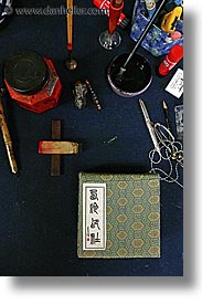 asia, calligraphers, calligraphy, japan, people, tools, vertical, photograph
