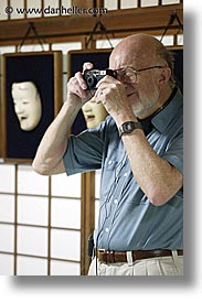 asia, fred, japan, noh masks, people, taking, vertical, photograph