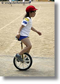 asia, girls, japan, people, takayama, unicycle, vertical, photograph
