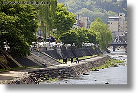 asia, horizontal, japan, riverbank, takayama, walking, photograph