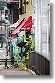 asia, flags, japan, stores, takayama, towns, vertical, photograph