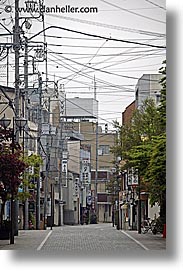 asia, japan, streets, takayama, towns, vertical, wires, photograph