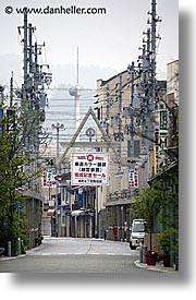 asia, japan, streets, takayama, towns, vertical, wires, photograph