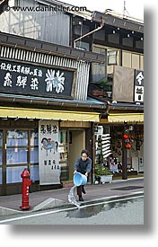 asia, buckets, japan, takayama, towns, vertical, water, photograph