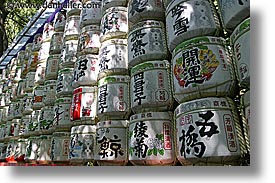 asia, horizontal, japan, kanto, kegs, meiji shrine, sake, tokyo, photograph
