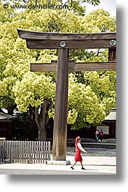 asia, gates, japan, kanto, meiji shrine, tokyo, torii, vertical, photograph