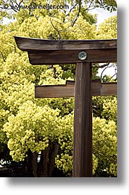 asia, gates, japan, kanto, meiji shrine, tokyo, torii, vertical, photograph