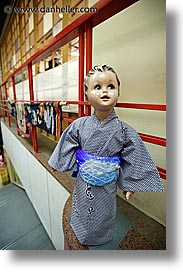 asia, dolls, japan, kanto, kimono, tokyo, vertical, photograph