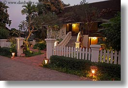 asia, buildings, horizontal, laos, luang prabang, nite, photograph