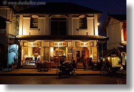 asia, buildings, horizontal, laos, luang prabang, nite, photograph