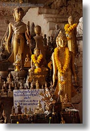 altar, asia, buildings, cave temple, laos, luang prabang, temples, vertical, photograph