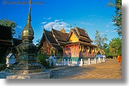 asia, buddhist, buildings, horizontal, laos, luang prabang, main, religious, temples, xiethong, photograph