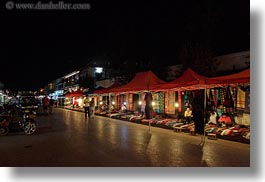 asia, bazaar, horizontal, laos, luang prabang, market, nite, structures, tents, photograph
