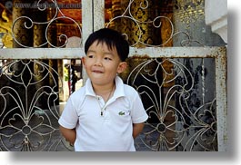 asia, asian, boys, childrens, gates, horizontal, laos, luang prabang, people, toddlers, photograph