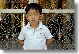 asia, asian, boys, childrens, gates, horizontal, laos, luang prabang, people, toddlers, photograph