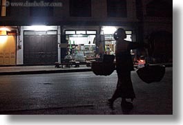 asia, asian, carrying, don ganh, horizontal, laos, luang prabang, nite, people, womens, photograph