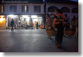 asia, asian, carrying, don ganh, horizontal, laos, luang prabang, nite, people, womens, photograph