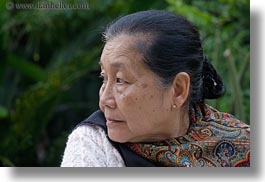 asia, asian, horizontal, laos, luang prabang, old, people, profile, womens, photograph