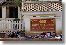 asia, asian, foods, fruits, horizontal, language, laos, luang prabang, market, people, produce, selling, selling food, vegetables, womens, photograph