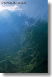 aerials, asia, clouds, jungle, laos, luang prabang, mountains, scenics, vertical, photograph