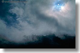 asia, clouds, horizontal, jungle, laos, luang prabang, moon, scenics, trees, photograph