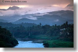 asia, dawn, fog, horizontal, laos, luang prabang, nam khan, rivers, scenics, photograph
