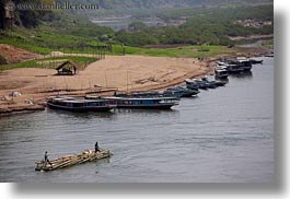 asia, boats, horizontal, laos, luang prabang, men, rivers, rowing, scenics, photograph