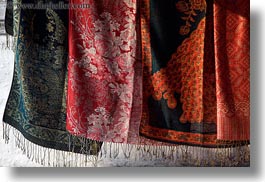 asia, fabrics, horizontal, laos, luang prabang, silk, weave, weaving village, photograph