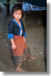 asia, asian, girls, hmong, laos, people, poverty, vertical, villages, photograph