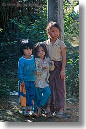 asia, asian, girls, hmong, laos, people, poverty, vertical, villages, photograph