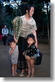 asia, asian, childrens, hmong, laos, mothers, people, poverty, vertical, villages, photograph