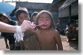 asia, blowing, bubbles, girls, hmong, horizontal, laos, villages, photograph