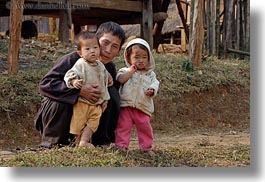 asia, asian, childrens, fathers, hmong, horizontal, laos, people, villages, photograph