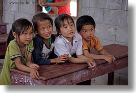 asia, asian, childrens, desks, emotions, groups, horizontal, laos, people, poverty, river village, school, smiles, villages, photograph