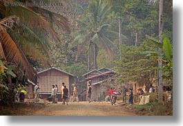 asia, horizontal, laos, people, river village, villages, photograph