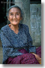 asia, asian, emotions, laos, old, people, poverty, river village, senior citizen, smiles, smiling, vertical, villages, womens, photograph