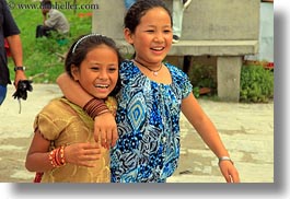 asia, emotions, girlfriends, horizontal, kathmandu, nepal, pashupatinath, smiles, womens, photograph