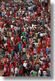 asia, buildings, crowds, kathmandu, nepal, patan darbur square, people, vertical, photograph