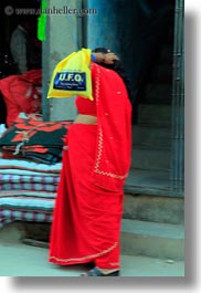 asia, bags, kathmandu, nepal, patan darbur square, ufo, vertical, womens, photograph