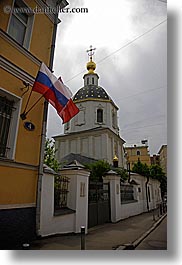 asia, buildings, churches, flags, moscow, russia, vertical, photograph