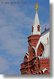 asia, buildings, clouds, historical museum, moscow, museums, nature, russia, sky, towers, vertical, photograph