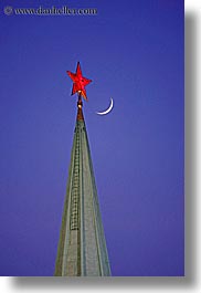 asia, buildings, crescent, kremlin, moon, moscow, nicholas, red, russia, stars, towers, vertical, photograph