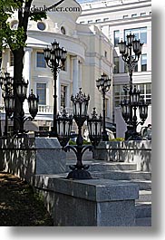 asia, lamp posts, lots, moscow, russia, vertical, photograph