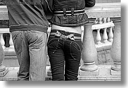 asia, black and white, butts, couples, horizontal, moscow, people, russia, photograph