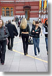 asia, away, blonds, moscow, motion blur, people, russia, sexy, vertical, walking, womens, photograph