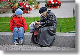asia, cell phone, girls, horizontal, moscow, old, people, russia, womens, photograph