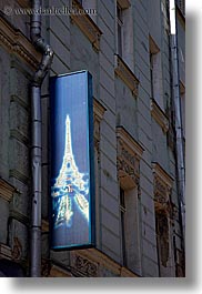 asia, cafes, eiffel, moscow, russia, signs, towers, vertical, photograph